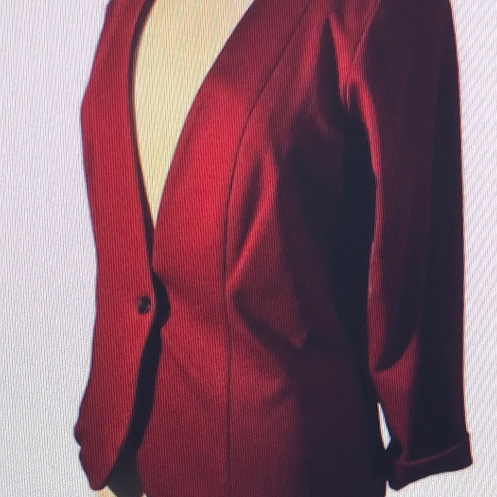 Vintage Mossimo Dark Red Fitted Blazer